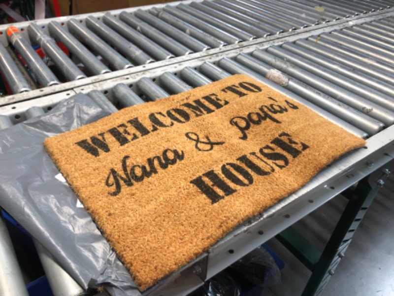 Photo 2 of (READ FULL POST) Funny Coir Doormat Welcome to Nana and Papa's House Front Door Mat Entryway Outdoor Mat 23.6 x 15.7 inch