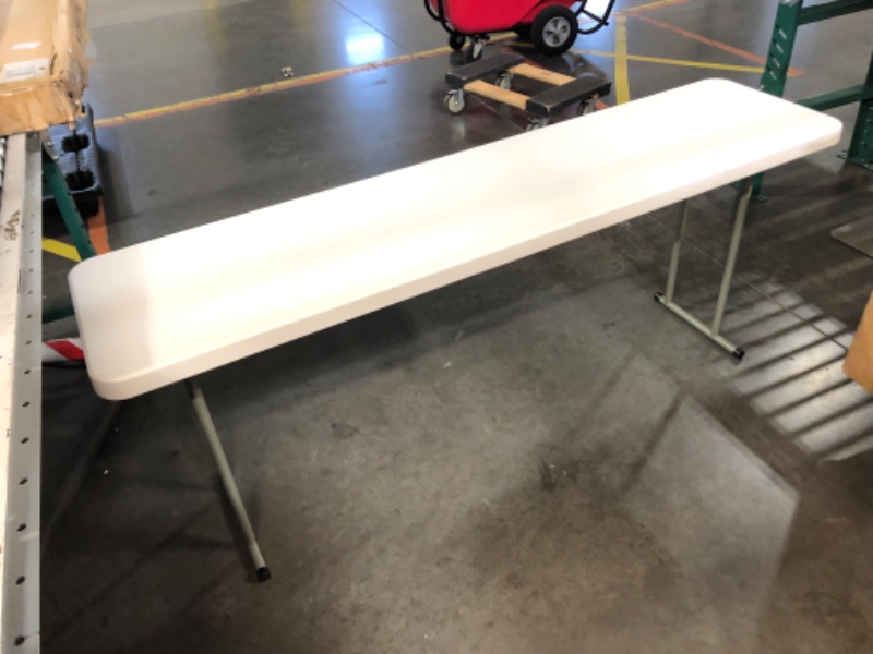 Photo 4 of ***USED - DIRTY - STAINED - SCRATCHED - SEE PICTURES***
BTEXPERT White 6-Foot-72 Long Granite Plastic Folding Seminar Table 18" Wide Narrow, 29" High