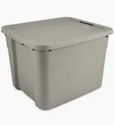 Photo 1 of **BUNDLE OF 5**
HDX 20 Gal. Storage Tote Grey