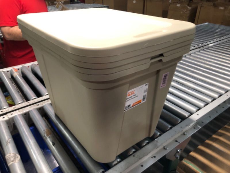 Photo 2 of **BUNDLE OF 3**
HDX 20 Gal. Storage Tote Tan