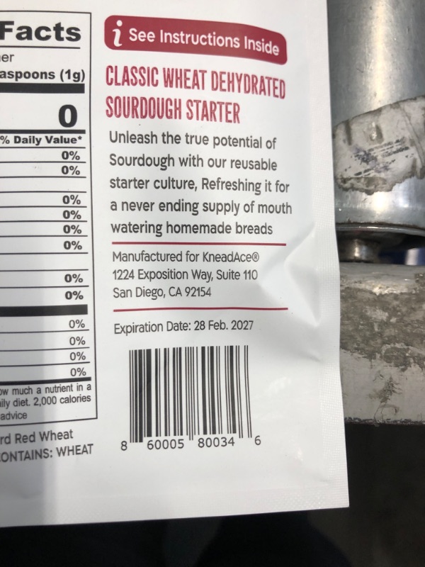 Photo 2 of ***(EXP:FEB 28,2027 )NONREFUNDABLE*** 3 PACK BUNDLE
KneadAce Sourdough Starter Culture, Fast Activation Sour dough Starter, Your Cornerstone of Perfect Sourdough Bread Baking.