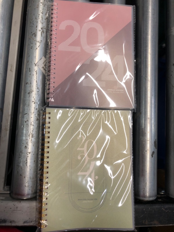 Photo 1 of **2-PACK BUNDLE**
Rileys 2024 Weekly Planner - Typographic Annual & Monthly Agenda Planner, Flexible Cover, Notes Pages, Twin-Wire Binding (8 x 6 inch)