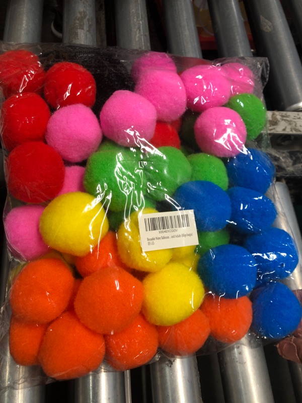 Photo 2 of (7 PACK) Reusable Water Balloons 60 PCS Water Balls Sponge Balls Beach Swimming Pool Kids Backyard Outdoor Toys Summer Water Game Boy ?60ge buqiu?