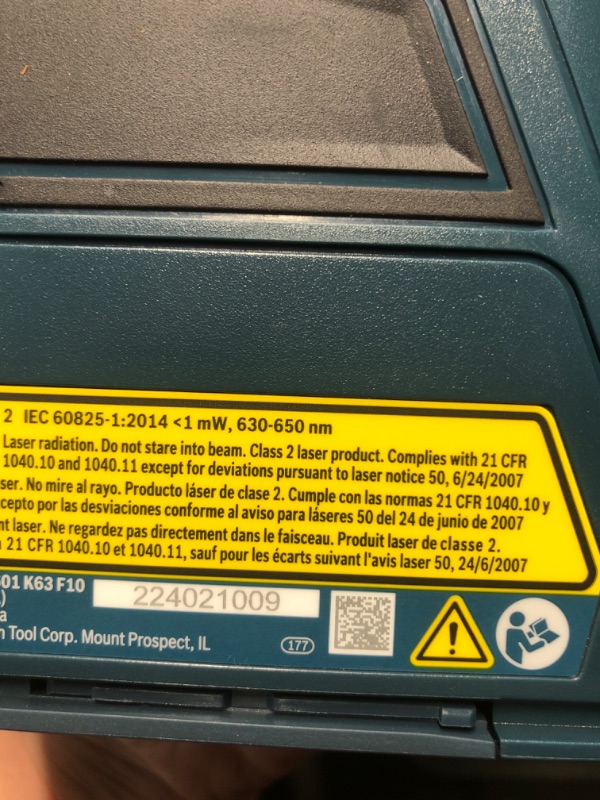 Photo 4 of ***USED - POWERS ON - UNABLE TO TEST FURTHER - LIKELY MISSING PARTS - SEE PICTURES***
BOSCH GLL50-RT Self-Leveling Cross-Line Laser (Renewed)