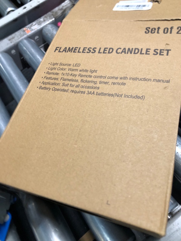 Photo 2 of ***USED - LIKELY MISSING PARTS - UNABLE TO VERIFY FUNCTIONALITY***
5plots 4" x 10" Waterproof Outdoor Flameless Candles Battery Operated LED Large Pillar Candles with Remote and Timer for Indoor Outdoor Lanterns, Long Lasting, White, Set of 2