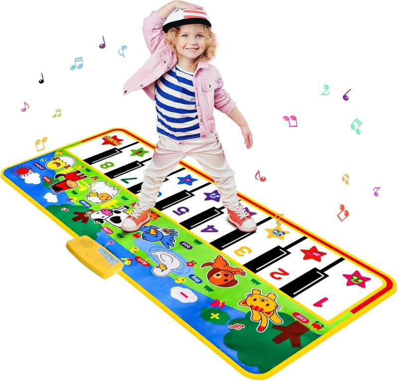 Photo 1 of 
Piano Mat - 53" x 23" Musical Mat 8 Animals Sounds Dance Mat for Kids Touch Play Dancing Mat Toy Gifts for 1 2 3 4 5 6 Year Old Girls Boys