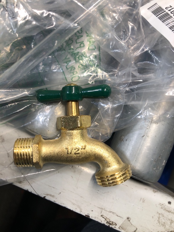 Photo 3 of ***STOCK PHOTO REFERENCE ONLY***
Eastman Heavy-Pattern Hose Bibb, 1/2 Inch MIP Connection x1/2 Inch MHT Connection, Brass Plumbing Fitting, 48629