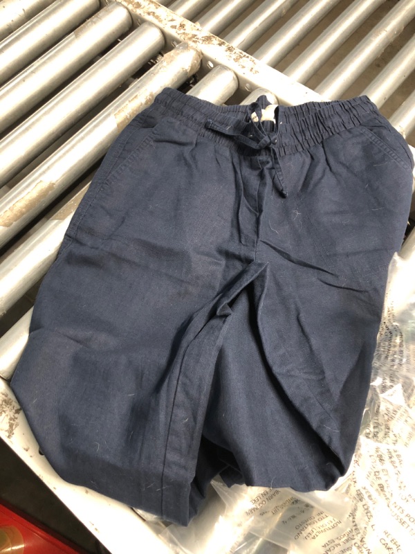 Photo 2 of **MINOR DAMAGE PREV USED-SIZE SMALL**
Amazon Essentials Women's Linen Blend Drawstring Wide Leg Pant (Available in Plus Size) Small Navy