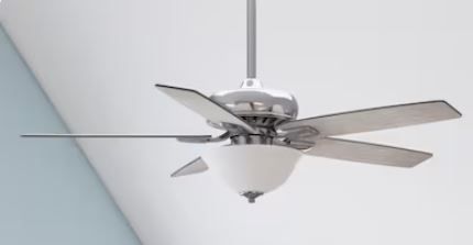 Photo 1 of ***DAMAGED - MISSING PARTS - UNTESTED - SEE COMMENTS***
Harbor Breeze Oxford 52-in Brushed Nickel with Driftwood/Toffee Blades LED Indoor Ceiling Fan with Light