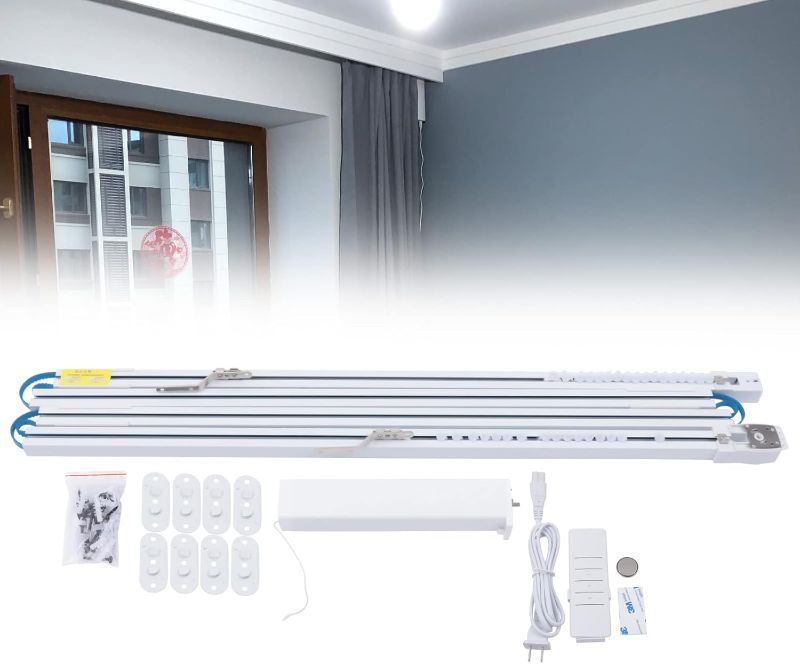 Photo 1 of ***STOCK PHOTO REFERENCE ONLY-MISSING PIECES***
Remote Control Electric Curtain Track, Smart Curtains System, Electric Curtain Track with Automated Rail, Smart Curtains, Remote Control Curtain Rod, Motorized and Adjustable Tracks/Rod/Pole