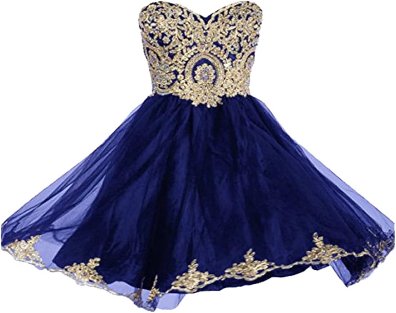 Photo 1 of ***STOCK PHOTO REFERENCE ONLY-SIZE XL***
Sweetheart Homecoming Dress Appliques Cocktail Dress Tulle Mini Dress for 15 16