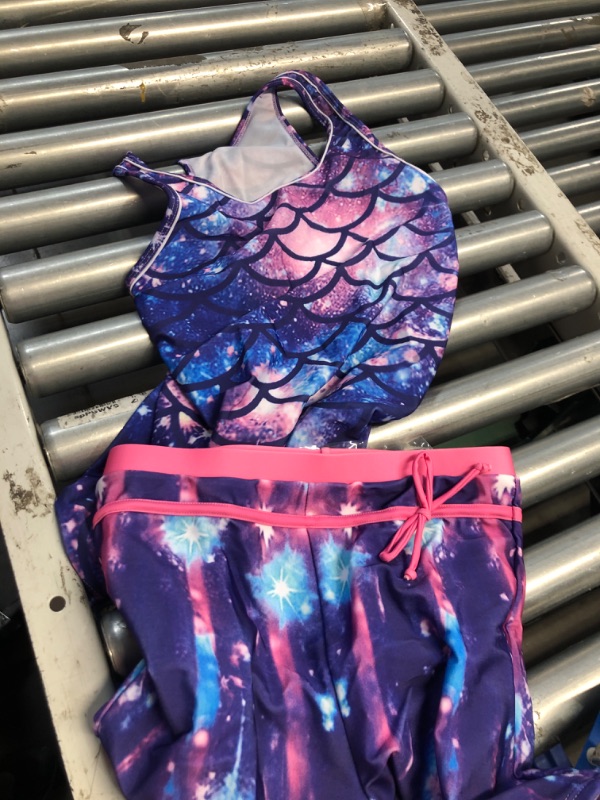 Photo 2 of **SIZE 15T**
UNIFACO Girls Swimsuits Two Piece Tankini Bathing Suits Boyshort Summer Beach Rash Guard Swimwear for 4-13T 14-15 Years A-mermaid 3