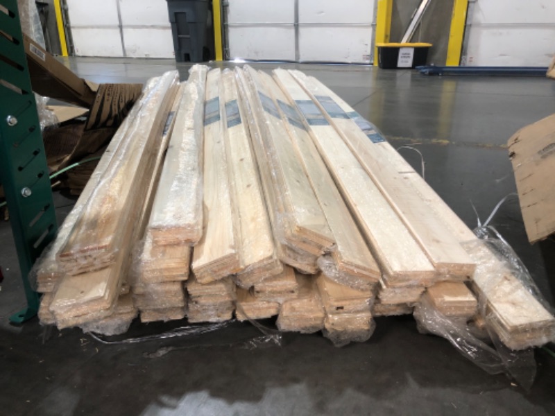 Photo 4 of ***BUNDLE OF 28- TRUCK/TRAILER PICKUP ONLY***
***(MINOR DAMAGE/ SEE NOTES) ***
5/16 in. x 3-11/16 in. x 8 ft. Knotty Spruce Pine Edge V-Plank Wall Boards Kit (6 pieces per pack)