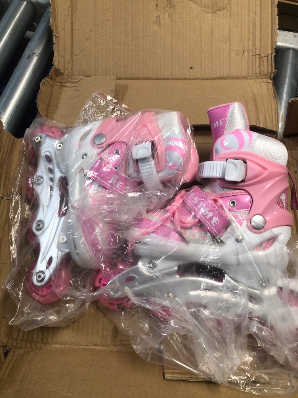 Photo 2 of **Medium-Big Kids(1-4 US)**
Adjustable Inline Skates for Girls Boys Beginners, Kids Roller Skates with All Illuminating Wheels