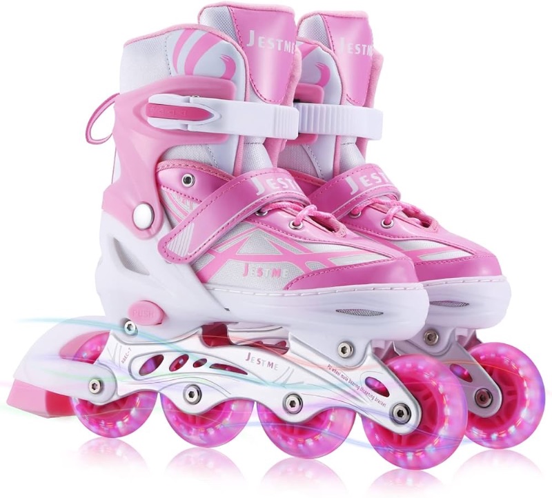 Photo 1 of **Medium-Big Kids(1-4 US)**
Adjustable Inline Skates for Girls Boys Beginners, Kids Roller Skates with All Illuminating Wheels