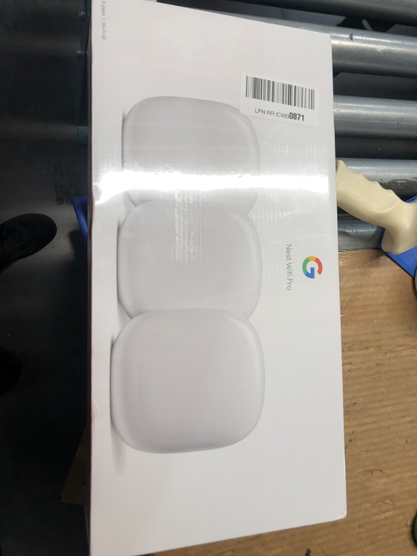 Photo 2 of ***FACTORY SEALED***Google Nest WiFi Pro - 6E - Reliable Home Wi-Fi System with Fast Speed and Whole Home Coverage - Mesh Router - 3 Pack - Snow