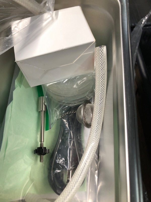 Photo 1 of VEVOR Ultrasonic Cleaner, 6L Ultrasonic Vinyl Cleaner 7-12 Inch, 8 Records Ultrasonic Vinyl Cleaning Machine, 180W Ultrasonic Records Cleaner with Drying Rack for Home Store