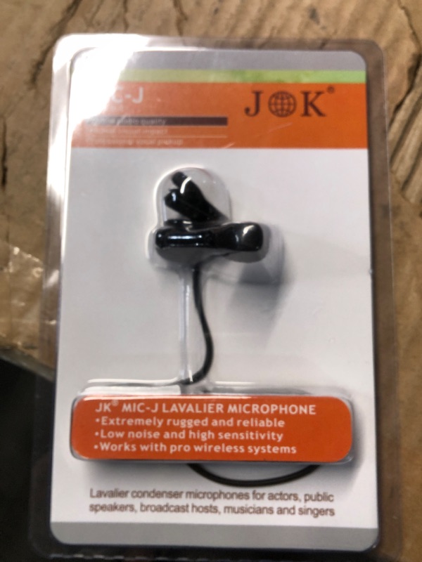 Photo 2 of ***FACTORY SEALED***JK MIC-J 044 Lapel Microphone Lavalier Microphone Compatible With Audio Technica Bodypack Transmitter