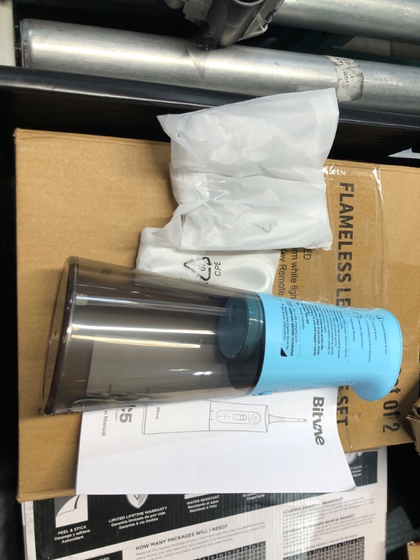Photo 1 of ***USED - LIKELY MISSING PARTS - UNABLE TO VERIFY FUNCTIONALITY***
Bitvae C5 Water flosser for Teeth, Cordless Water Teeth Cleaner Picks, IPX7 Waterproof Water Flosser, 3 Modes 6 Jet Tips, USB Rechargeable Water Dental Picks for Cleaning - Sky Blue