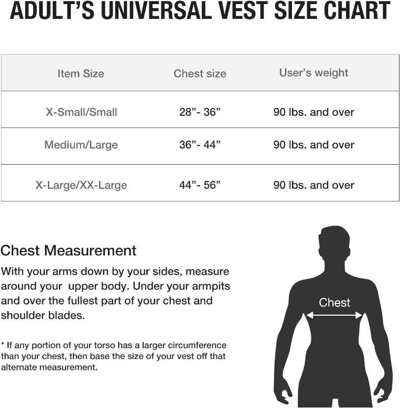 Photo 5 of (READ FULL POST) awesafe Adult Watersport Universal Vest (x-SMALL/SMALL 