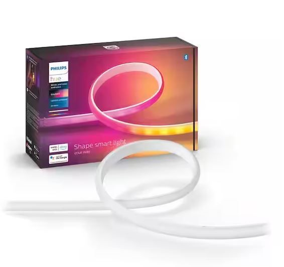 Photo 1 of (READ FULL POST) Philips Hue 6.6 ft. LED Smart Gradient Color Changing Strip Light Extension with Bluetooth (1-Pack)
