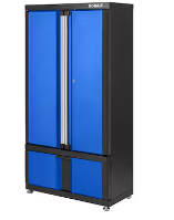 Photo 1 of **PALLET OF TILES, TRUCK/TRAILER PICK UP ONLY*Kobalt 36-in W x 72-in H x 18.5-in D Freestanding Steel Garage Cabinet in Blue
