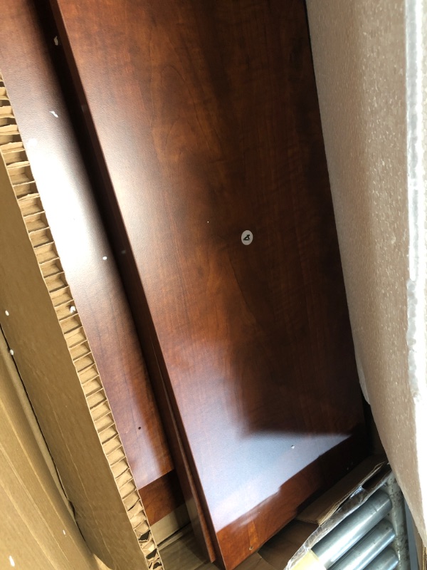 Photo 1 of ***USED - MISSING HARDWARE, INSTRUCTIONS, AND SOME WOODEN PARTS - UNABLE TO VERIFY FUNCTIONALITY***
Farini Cherry Bookshelf 5 Shelf Office Bookcase 60 Inches Tall Modern Wood Bookshelf for Living Room Office