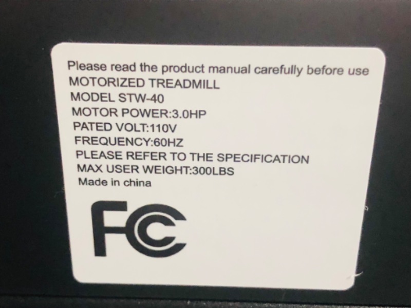 Photo 3 of ***USED - POWERS ON - UNABLE TO TEST FURTHER***
Stepwaver Walking Pad with Incline, Under Desk Treadmill for Home/Office Portable Treadmill 330lbs for Jogging/Running, 2.5HP Manual Inclined Treadmills with Remote Control for Small Spaces