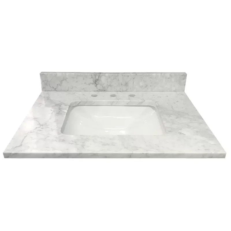 Photo 1 of 31'' Stone Single Bathroom Vanity Top with Sink
