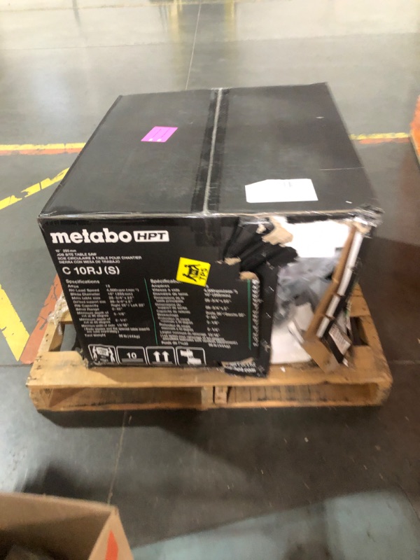 Photo 1 of **box is damaged, looks new**Metabo HPT C10RJSM 15-Amp 10-In. Table Saw with Fold and Roll Stand
