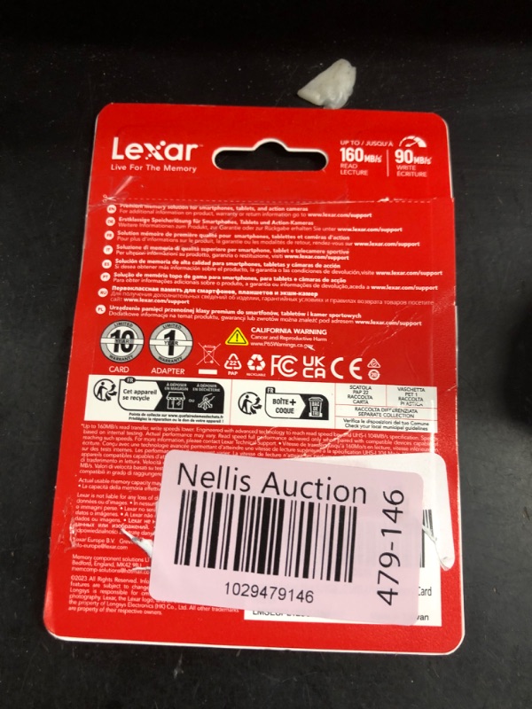 Photo 3 of ***STOCK PHOTO REFERENCE ONLY***Lexar 128GB Professional 1066x micro SD Card w/ SD Adapter, UHS-I