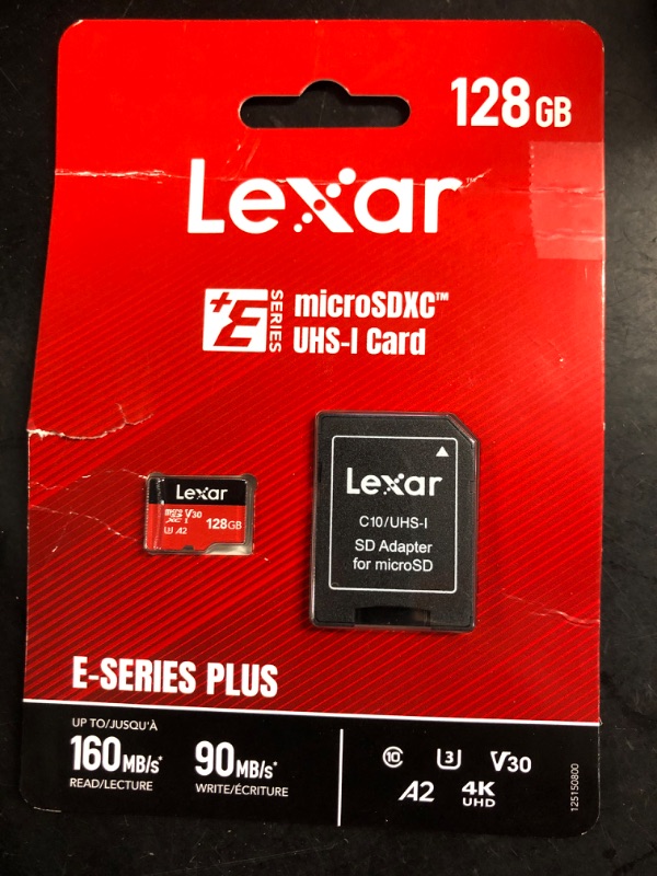 Photo 2 of ***STOCK PHOTO REFERENCE ONLY***Lexar 128GB Professional 1066x micro SD Card w/ SD Adapter, UHS-I