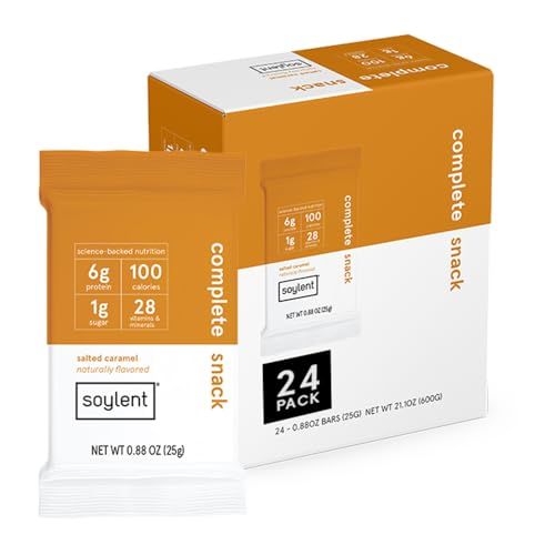 Photo 1 of ***(BEST BY: July 6th, 2024 )NONREFUNDABLE***Soylent Snack Mini Protein Bars - Salted Caramel, 1g sugar, Protein Bars, Gluten Free, 6g of Vegan Energy - 24 count