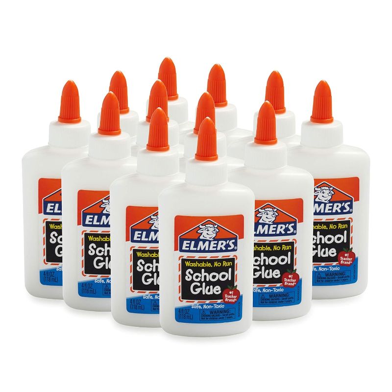 Photo 1 of ***NON REFUNDABLE*** Elmers Liquid School Glue, Slime Glue & Craft Glue | Washable, 4 Ounces Each, Great for Making Slime, 12 Count
