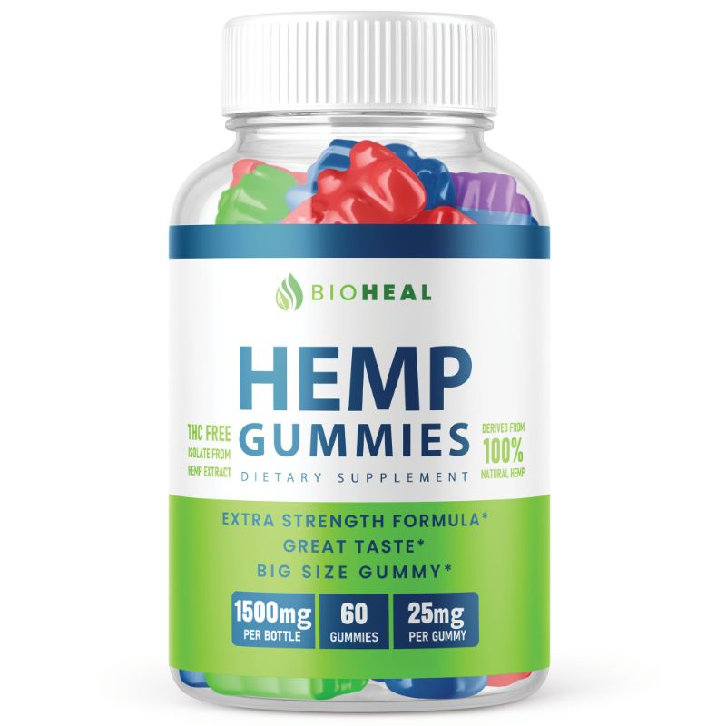 Photo 1 of ***(EXP: March 2026)NONREFUNDABLE*** BioHeal Gummies - Official Formula - Bioheal Gummies with Hemp Extract Extra Strength Performance Hemp Blend, Great Taste, 1500mg Per Bottle (60 Gummies)