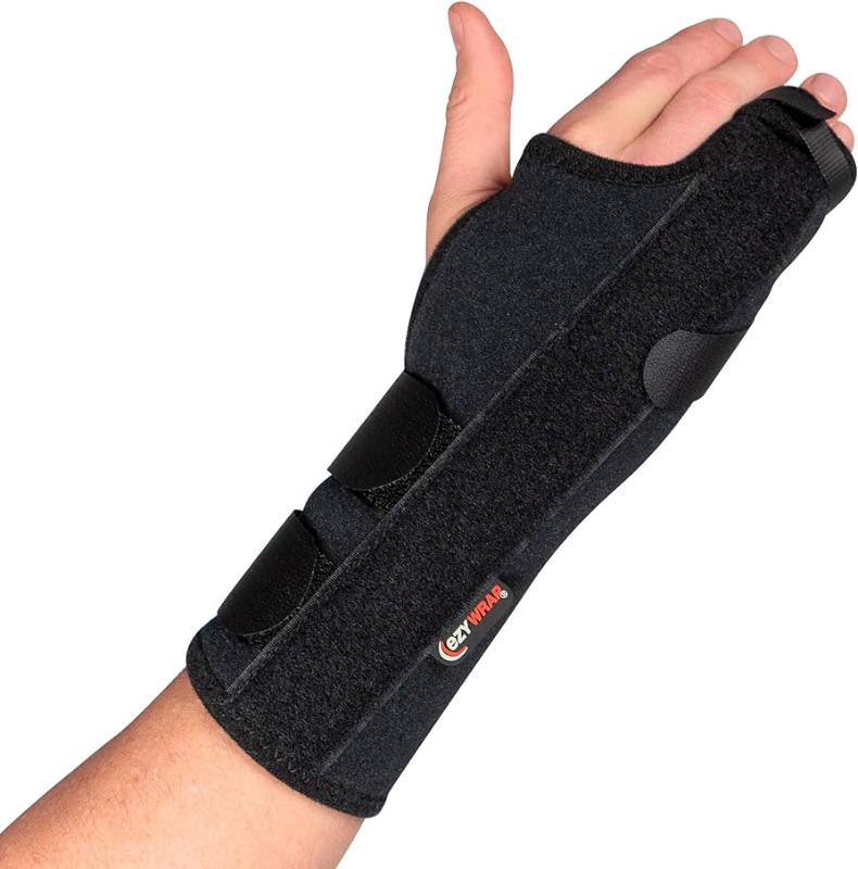 Photo 1 of ***STOCK PHOTO REFERENCE ONLY*** Ezywrap The Boxer Orthosis Orthopedic Hand & Wrist Brace | Wrist Brace for Women & Men | Wrist Support Strap for Sprain, Wrist Sleeve, Metacarpal Wrap Brace | Regular | Right | (Single/Black)