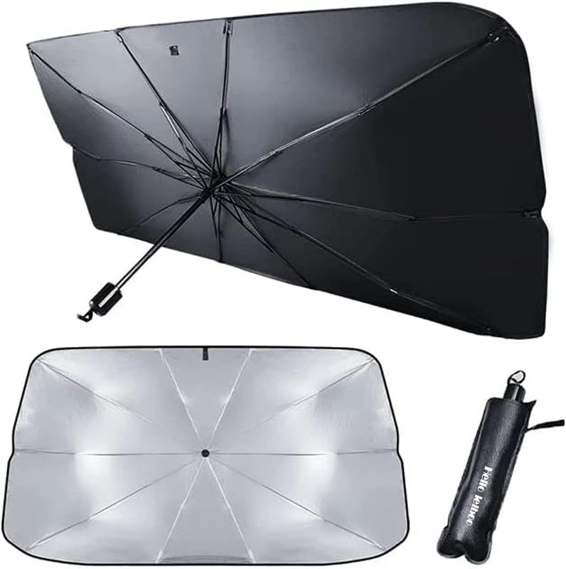 Photo 1 of ***STOCK PHOTO REFERENCE ONLY*** helloleiboo Car Windshield Sun Shade UV Rays and Heat Sun Visor Protector Foldable Reflector Windshields Umbrella
