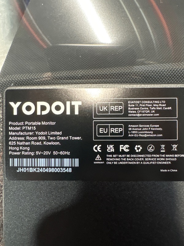 Photo 3 of (READ FULL POST) Yodoit Portable Monitor for Laptop 1920×1080 15.6" FHD Travel Monitor Screen IPS Display with USB Type C Port and Speakers with Smart Cover Metal Monitor Compatible with PC, MacBook, Xbox (Black)
