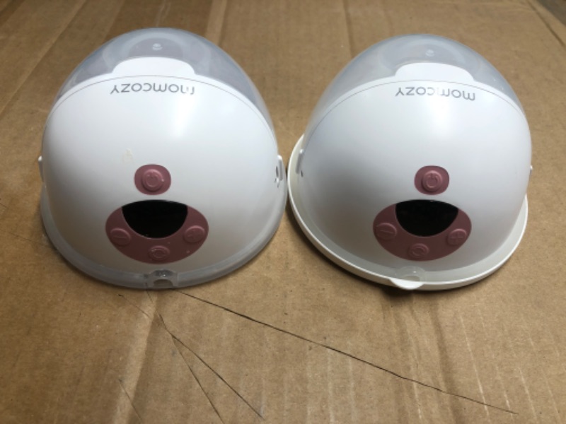 Photo 3 of ***ONLY ONE PUMP POWERS ON*** Momcozy Breast Pump Hands Free M5, Wearable Breast Pump of Baby Mouth Double-Sealed Flange with 3 Modes & 9 Levels, Electric Breast Pump Portable - 24mm, 2 Pack Cozy Red