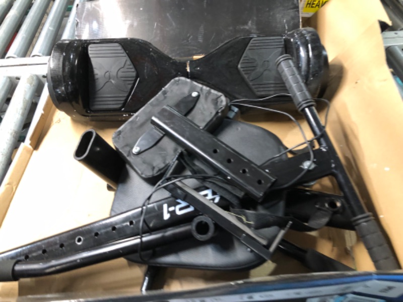 Photo 1 of ***PARTS ONLY***Hover-1 Turbo Hoverboard Combo | Seat Attachment Buggy, 7 MPH Top Speed, 6 Mile Range, 400W Motor (2x 200W), 4.5Hr Charge Time, 220lbs Max Weight Hoverboard GO Kart for Kids and Adults, Black
