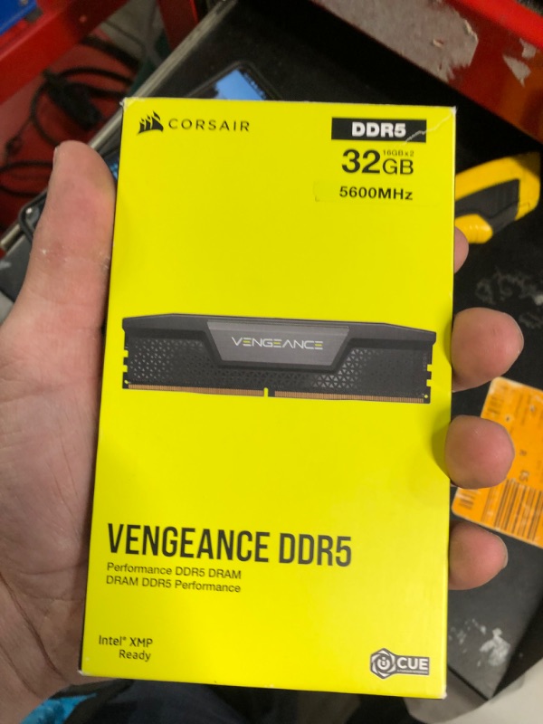 Photo 3 of ***USED - UNABLE TO TEST***
CORSAIR VENGEANCE DDR5 RAM 32GB (2x16GB) 5600MHz CL36 Intel XMP iCUE Compatible Computer Memory - Black (CMK32GX5M2B5600C36)