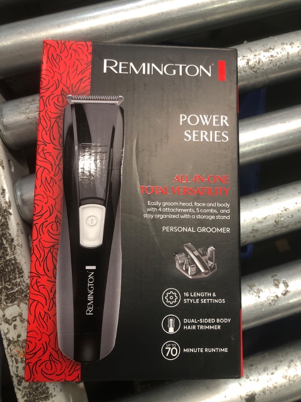 Photo 3 of ***USED - LIKELY MISSING PARTS - UNABLE TO VERIFY FUNCTIONALITY***
Remington PG525D Head to Toe Advanced Rechargeable Powered Body Groomer Kit, Beard Trimmer (10 Pieces),Black, 6.3 Inch