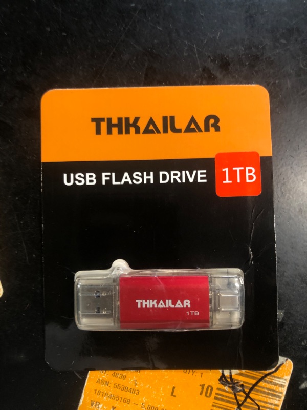 Photo 2 of ***FACTORY SEALED***THKAILAR 1TB USB C Flash Drive for MacBook and Android Phones, Thumb Drive with USB A and USB C for PC,Laptop,Portable External Storage for Pictures,Videos and Music