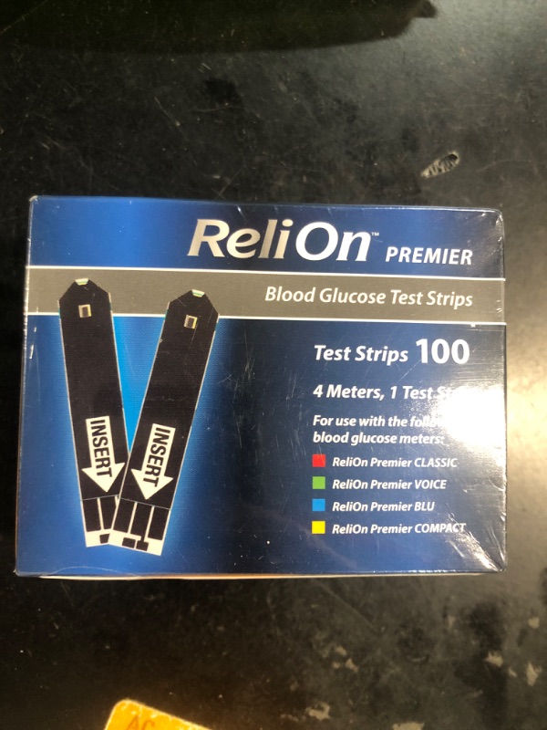 Photo 2 of ***FACTORY SEALED***ReliOn Premier Blood Glucose Test Strips Blood Glucose Test Strips Test Strips for Diabetes Blood Sugar Test Strips Diabetic Test Strips Reli On Premier Test Strips 100 Count + STS Sticker.