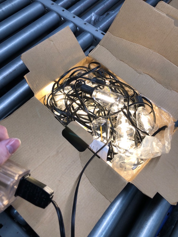 Photo 2 of ***A FEW BULBS ARE BURNT OUT, CAN BE REPLACED*** 52FT LED Outdoor String Lights,Patio Lights with 27 Shatterproof ST38 Vintage Edison Bulbs(2 Spare),Outside Hanging Lights for Bistro Cafe Backyard Gazebo 52FT?25 Sockets)