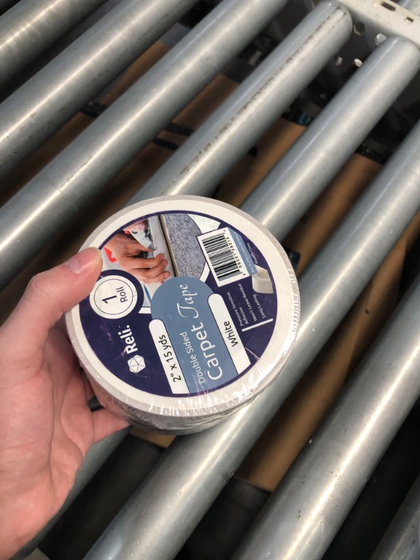 Photo 1 of ***2 ROLLS*** Reli. Carpet Tape | 2" x 15 Yards | Double Sided Carpet Tape for Hardwood Floors | Heavy Duty Keeps Rug in Place| Indoor/Outdoor Rug Tape for Area Rug, Laminate, Concrete | Rug Gripper| White