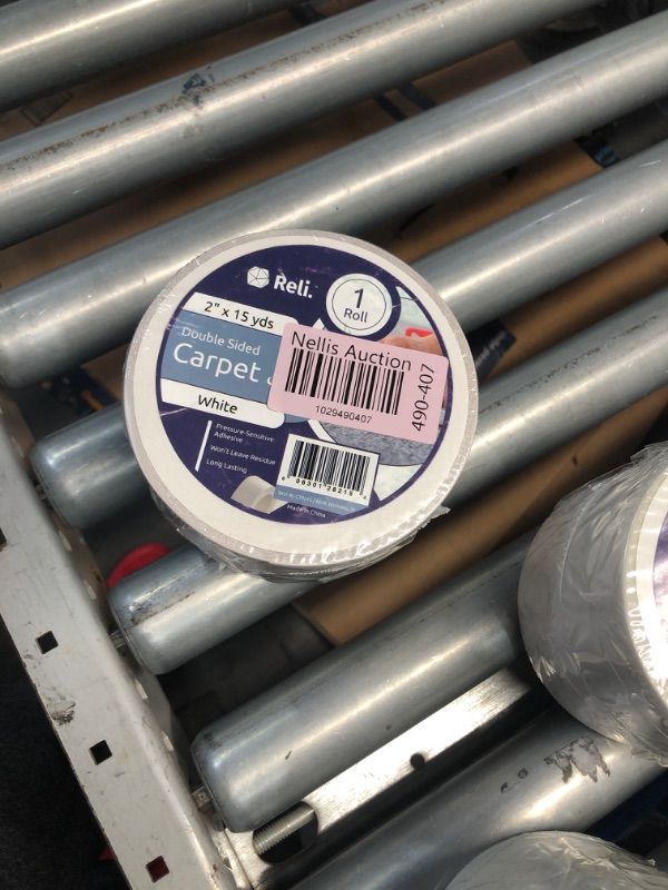 Photo 1 of ***2 ROLLS*** Reli. Carpet Tape | 2" x 15 Yards | Double Sided Carpet Tape for Hardwood Floors | Heavy Duty Keeps Rug in Place| Indoor/Outdoor Rug Tape for Area Rug, Laminate, Concrete | Rug Gripper| White