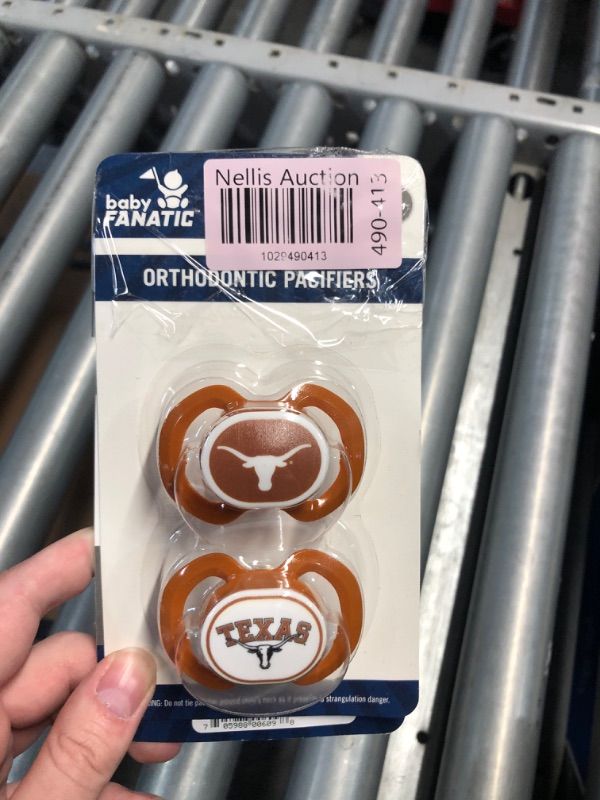 Photo 4 of ***2 SETS*** BabyFanatic Pacifier 2-Pack - NCAA Texas Longhorns - Officially Licensed League Gear