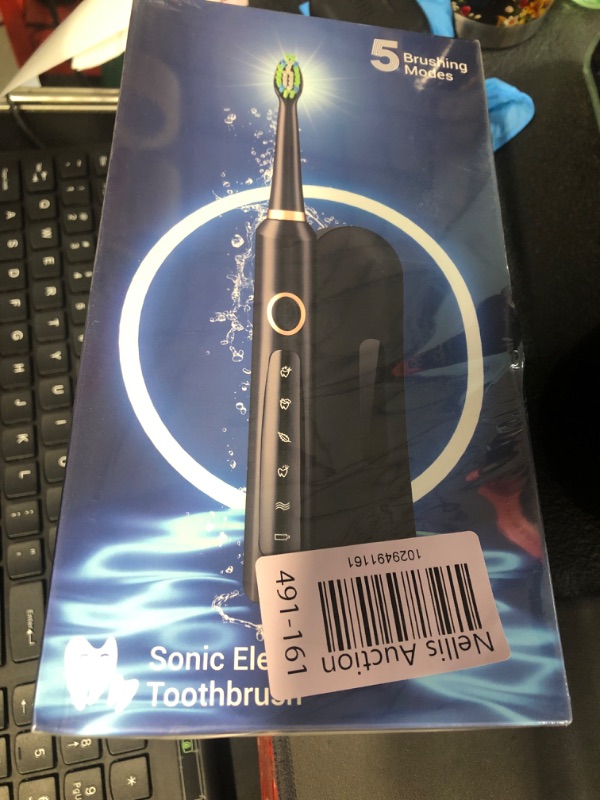 Photo 2 of ***FACTORY SEALED***Rtauys M5 Sonic Electric Toothbrush for Adults - Rechargeable Electric Toothbrush with 8 Brush Heads & Travel Case,Power Electric Toothbrush with Holder, 3 Hours Charge for 120 Days - Black