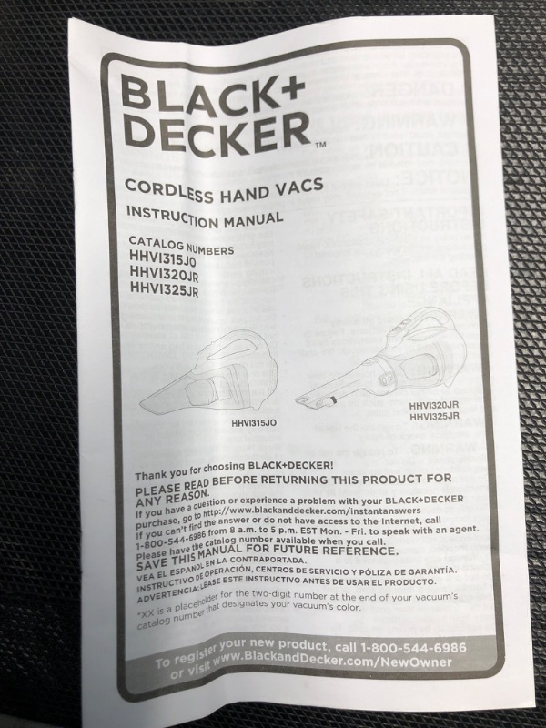 Photo 2 of ***(PARTS ONLY/ NO RETURNS OR REFUNDS) **
Black & Decker Dustbuster Bagless Cordless Cyclonic Filter Hand Vacuum